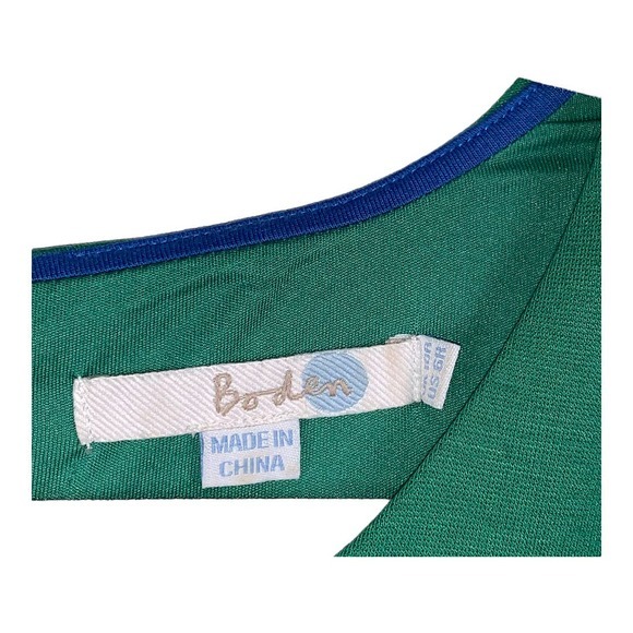 J Boden Green‎ Belle Ponte Sleeveless Dress Sz 6R - Picture 4 of 5